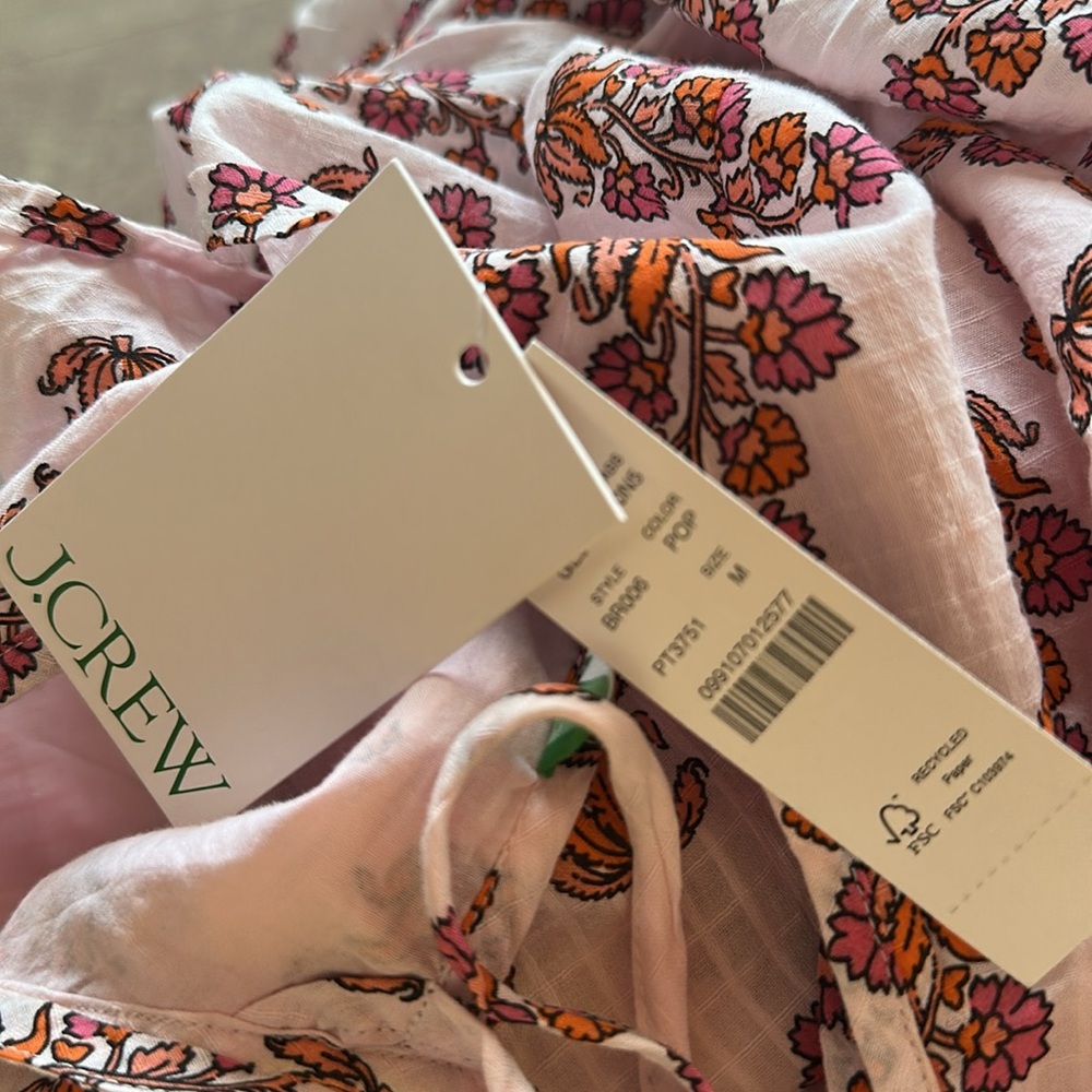 J Crew Soft Gauze Cotton Tiered Beach Dress - Picture 4 of 4